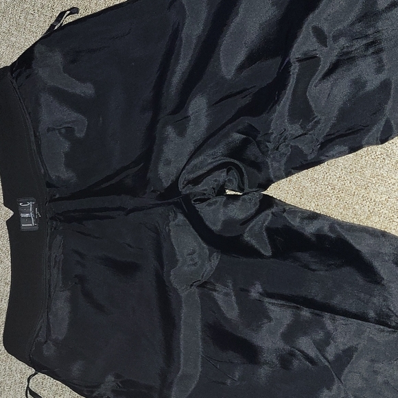 I N C PETITE SZ 10 P BLACK BEAUTIFUL SLACKS NEW WITHOUT TAGS W/ SILVER HARDWARE - Picture 6 of 7